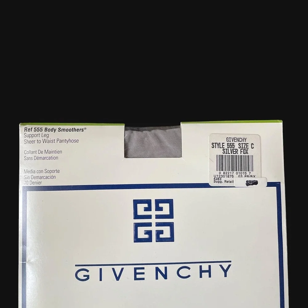 Deadstock 1993 Givenchy Style 555 Size C Silver Fox pantyhose